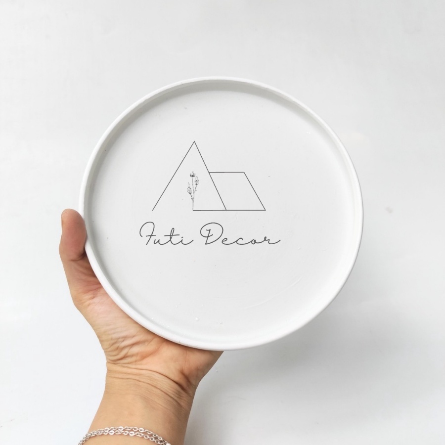 Đĩa lót gốm sứ, đia lót chậu cây trang trí nhiều kích thước