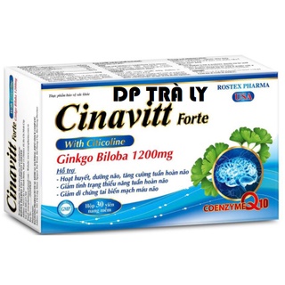 Viên uống CINAVIT FORT tăng tuần hoàn máu não, tăng cường trí nhớ, hỗ trợ não bộ - Hộp 30 viên
