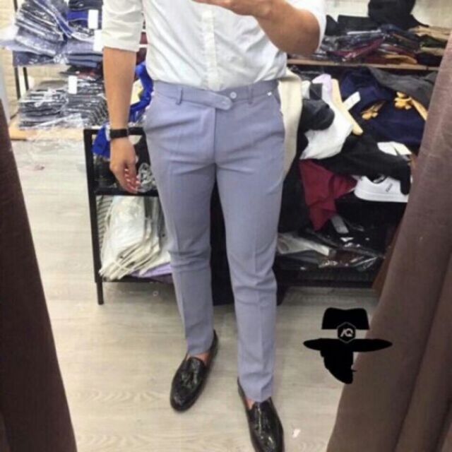 Quần âu nam hàn quốc - dày dặn, chống nhăn màu xám - QA88 | BigBuy360 - bigbuy360.vn