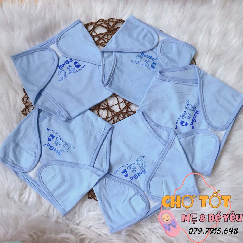 Combo 10 Tã Vải Cho Trẻ Sơ Sinh Cao Cấp Hotga Loại Màu Chất 100% Cotton Mềm (3-12kg)