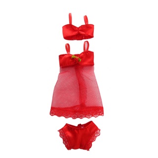 Set đồ ngủ ren dễ thương cho búp bê 30cm – nhiều màu xinh xắn - màu ngẫu nhiên