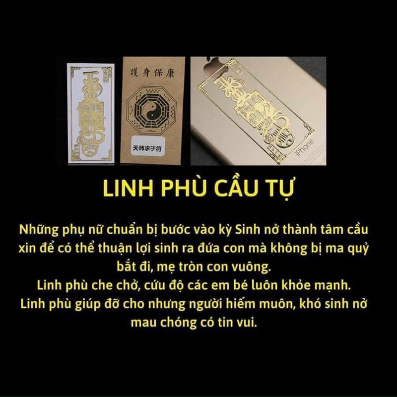 Miếng Dán Linh Phù - Tài Lộc, May Mắn, Phong Thuỷ (Dán Điện Thoại, Đồ Dùng ...)
