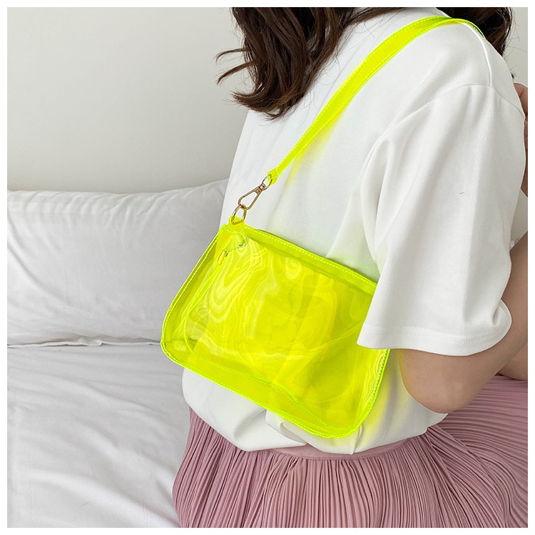 Túi Đeo Dưới Cánh Tay Bằng Pvc Trong Suốt Màu Kẹo Thời Trang Mùa Hè Cho Nữ