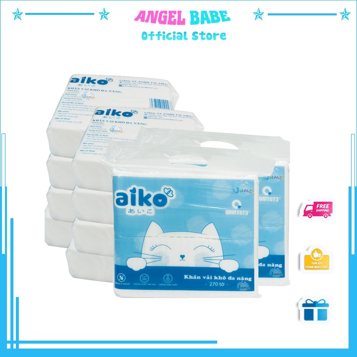 Khăn khô đa năng Aiko- Bịch 270 tờ