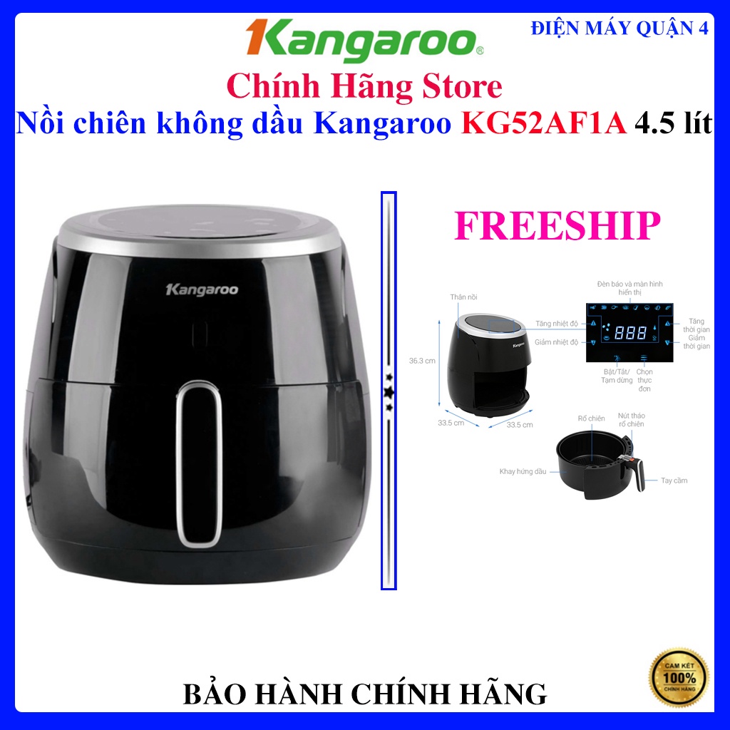 Nồi chiên không dầu Kangaroo KG52AF1A 4.5 lít