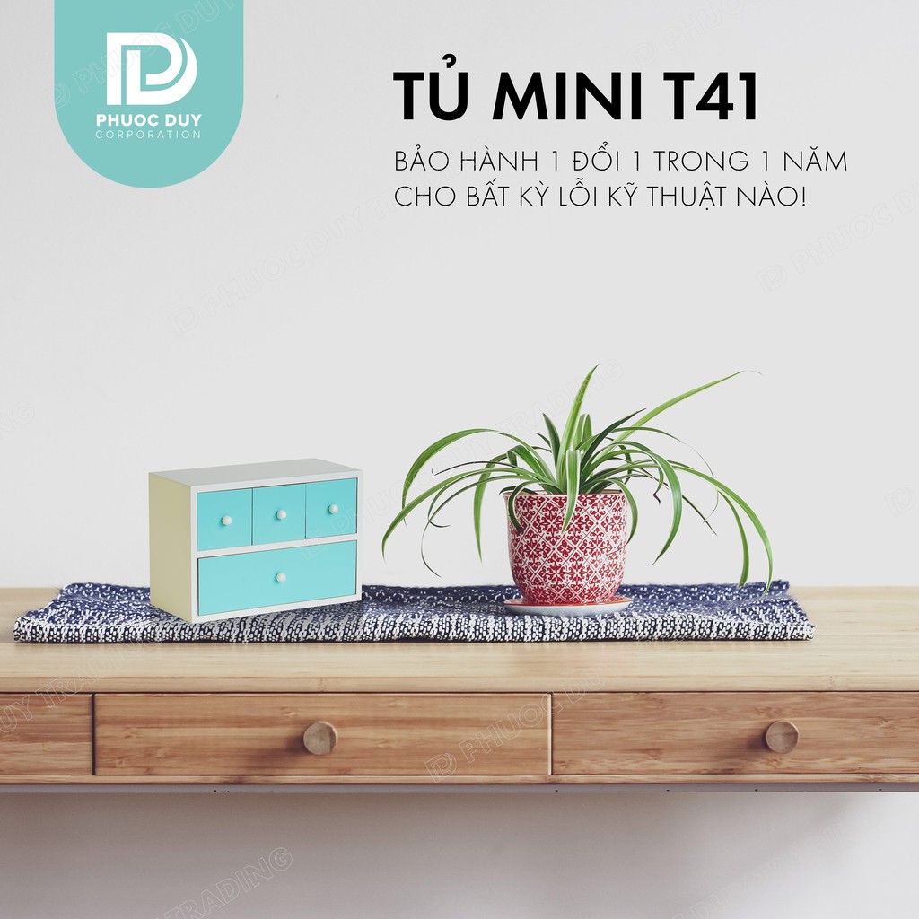 Tủ mini để bàn đa năng 5 ngăn - Tiện ích sắp xếp bàn làm việc - Tủ nữ trang mỹ phẩm - Phuoc Duy Trading T41/T58