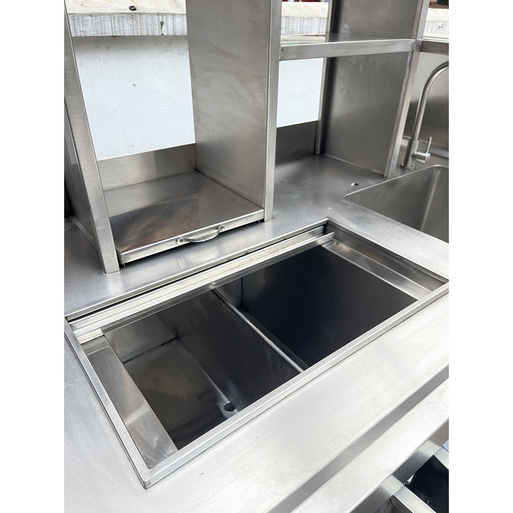 SẴn hàng Quầy inox, quầy pha chế chuyên dành cho các quán trà 1m8 bảo hành 12 tháng