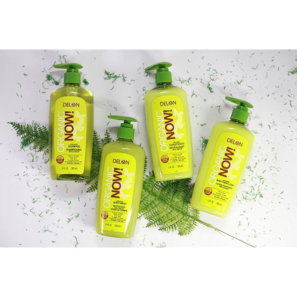 Bộ Gội Xã, Sữa Tắm Sữa Tắm Toàn Thân DELON Organic Now Dòng Sản Phẩm Hữu Cơ Toàn Diện 325ml