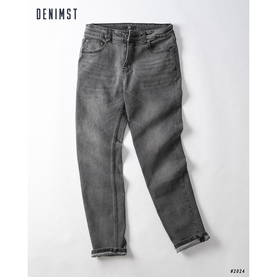 Quần Jeans Nam Xám Khói Cao Cấp DENIMST 2024, Dáng Slim Fit