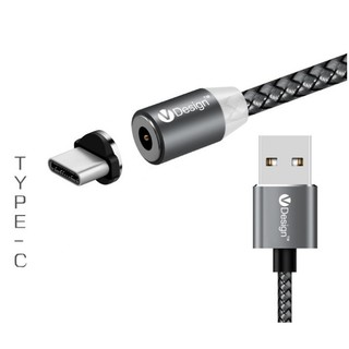 (CÓ LED) CÁP SẠC HÍT NAM CHÂM DÂY DÙ 1M CỔNG IPHONE/TYPE-C/ANDROID