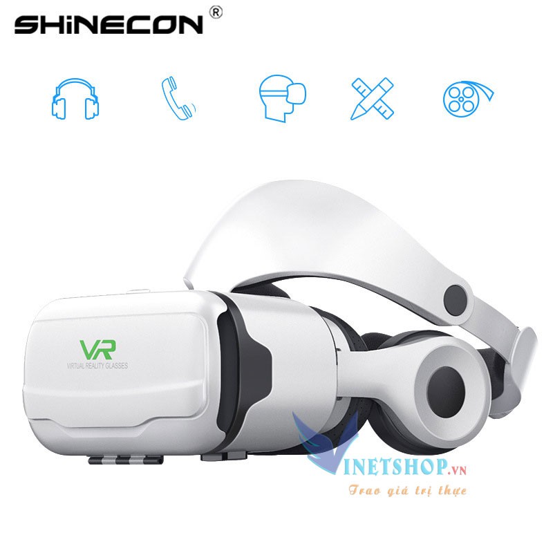 🎏 Kính thực tế ảo 3D VR SHINECON 6 cho điện thoại 3.5" - 6.0" G06EB và G02EF Android IOS