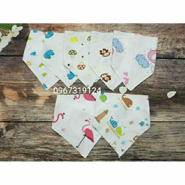 Set 10 Khăn tam giác xô hoa(lẻ=sỉ) Cao Cấp