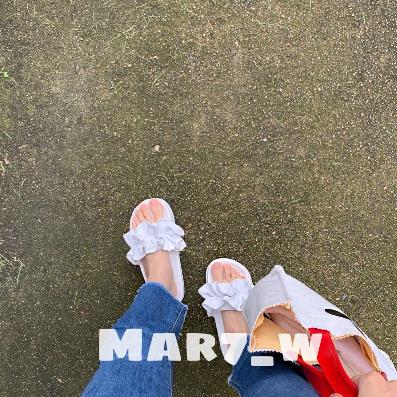 Dép quai ngang bánh bèo quai bèo siêu dễ thương ảnh thật ở cuối