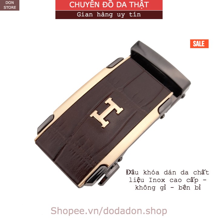 [HOT] Thắt Lưng Nam Da Thật 100% Đầu Khóa Dán Da Độc Đáo - Sang Trọng Chất Liệu INOX Không Gỉ (BH 12 THÁNG)