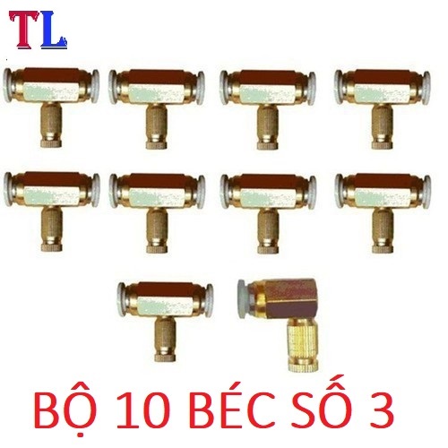 Béc phun sương ❤️FREESHIP❤️ combo bộ 5 béc, 10 béc, 15 béc, 20 béc, 25 béc phun sương làm mát ,tưới lan bằng đồng