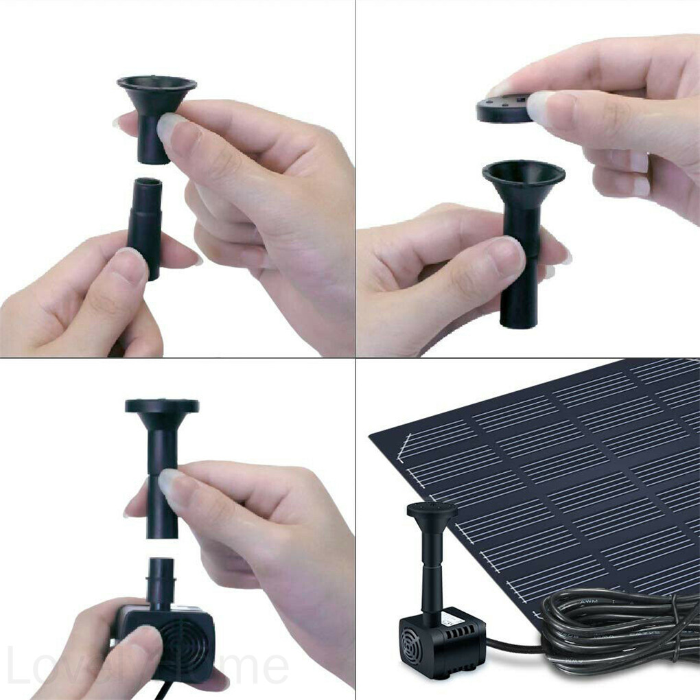 Vòi Phun Nước Sử Dụng Năng Lượng Mặt Trời Kèm 3 Đầu Phun