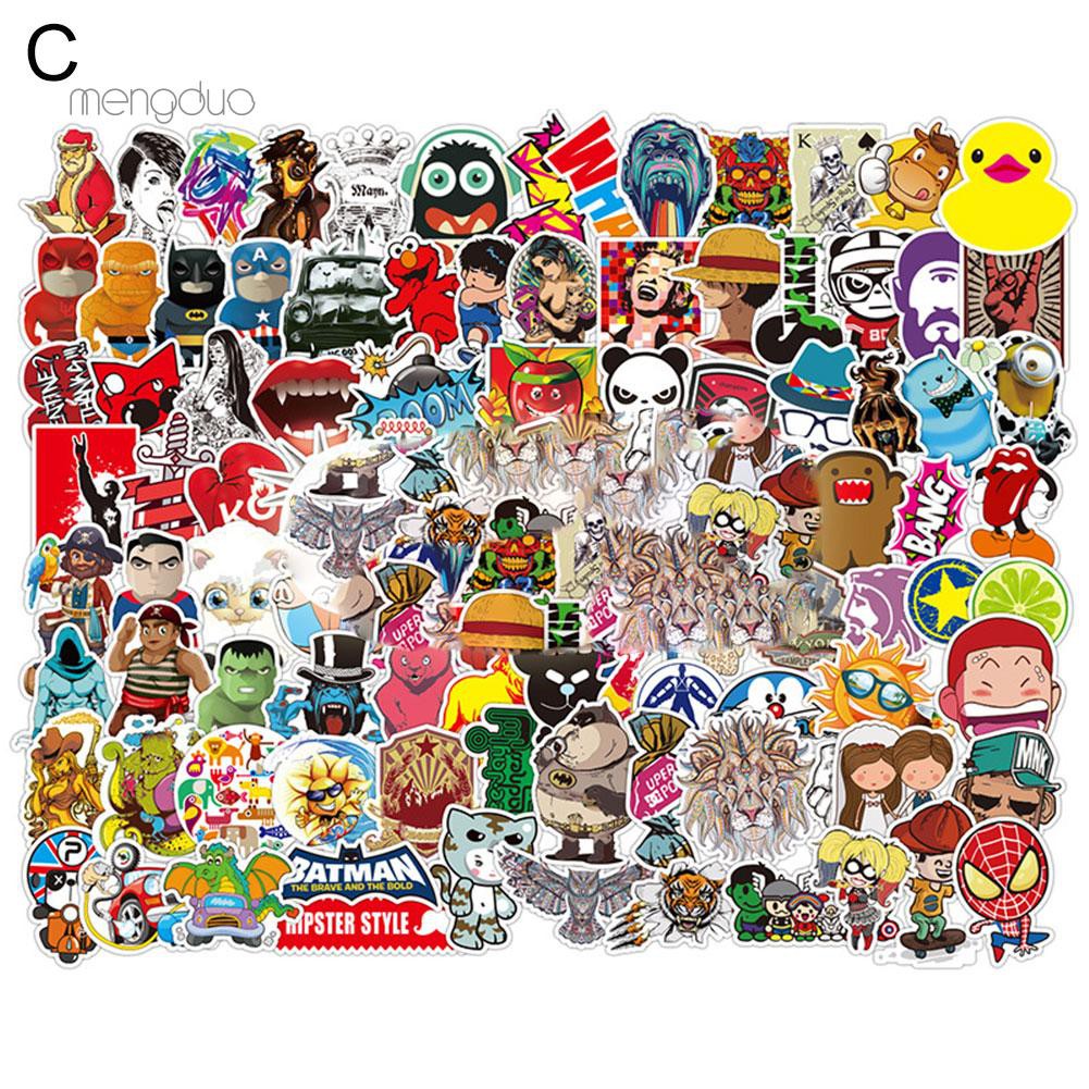 Set 100 miếng sticker hoạt hình dán trang trí xe hơi / laptop | BigBuy360 - bigbuy360.vn