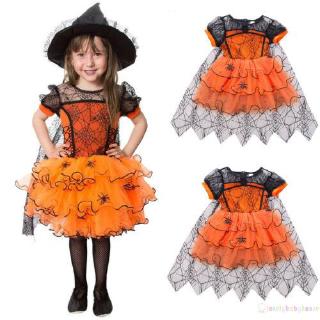 Đầm có áo choàng hóa trang dịp Halloween dễ thương cho bé gái