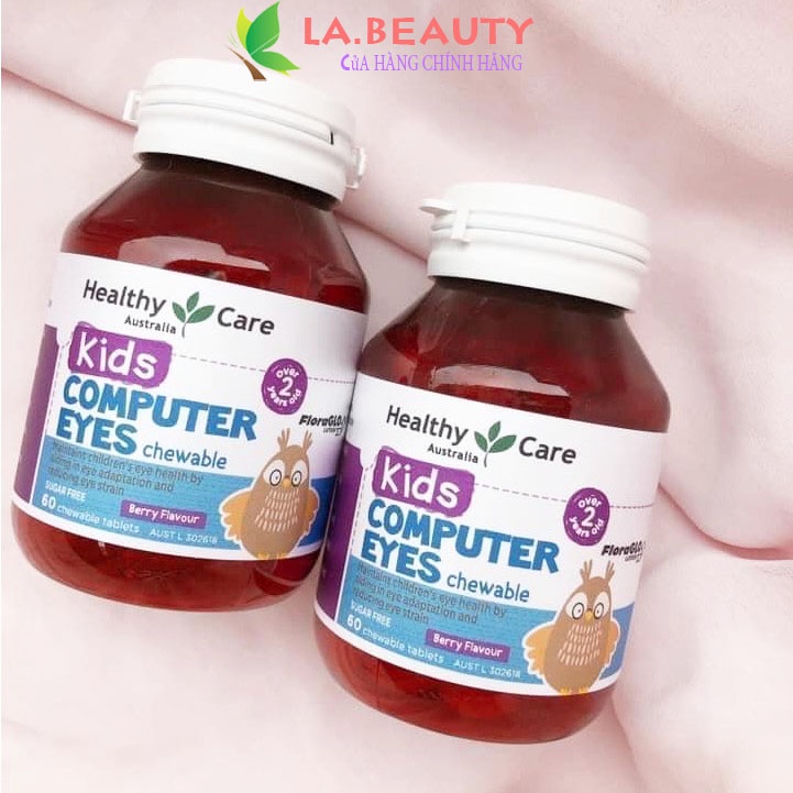 Kẹo bổ mắt cho bé Healthy Care Kids Computer Eyes 60 viên vị Berry - Xuất xứ Úc