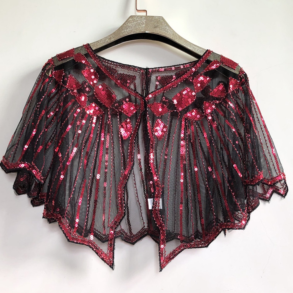 Khăn Choàng Ren Đính Hạt Lấp Lánh Thời Trang Cho Nữ