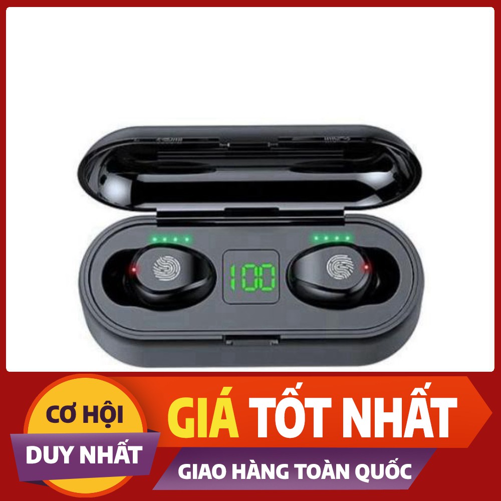 Tai Nghe Bluetooth AMOI F9 Không Dây - Nút cảm ứng - Hiển thị % pin - Pin 280 giờ - Sạc dự phòng 2020