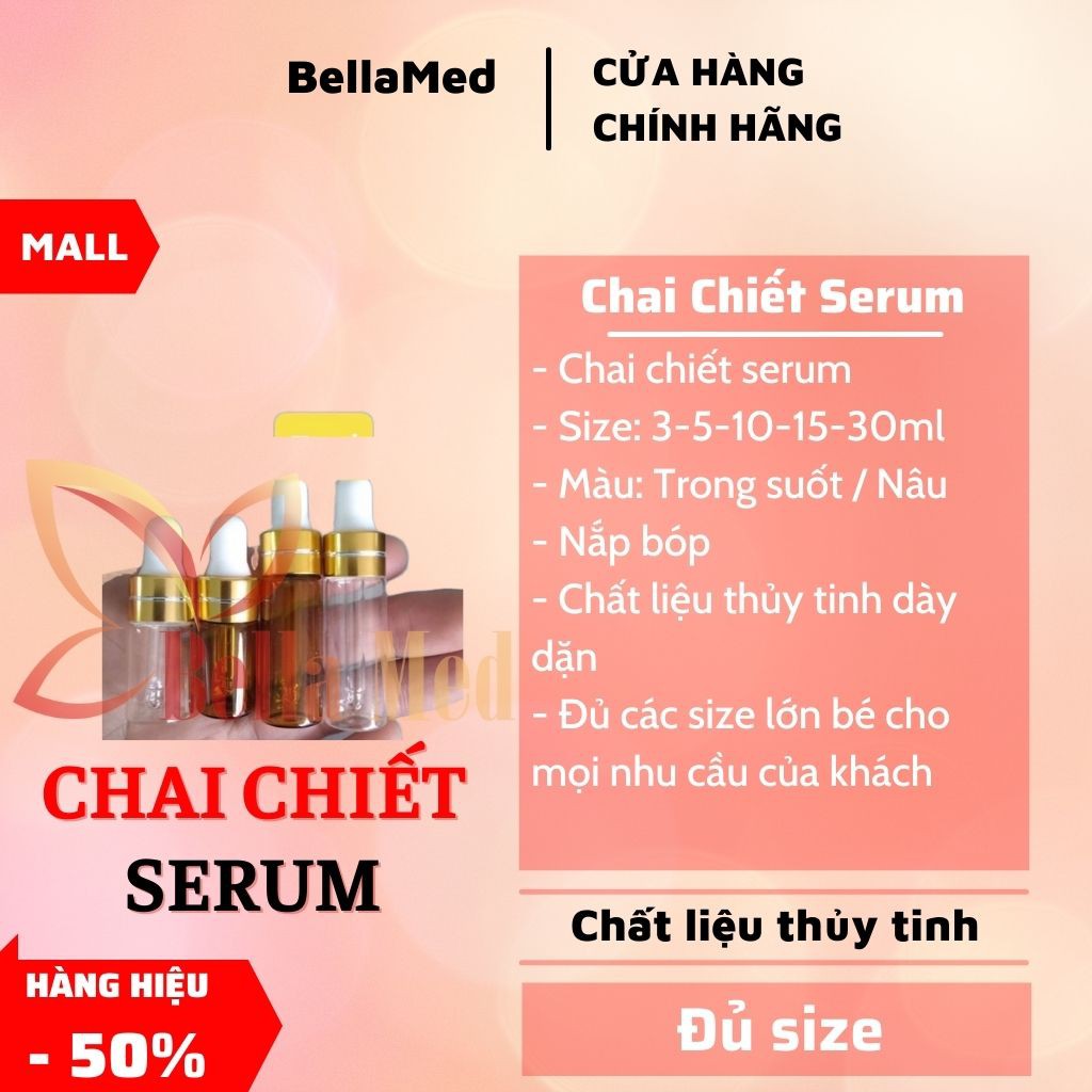 Chai Chiết Serum Thủy Tinh 3~10ml