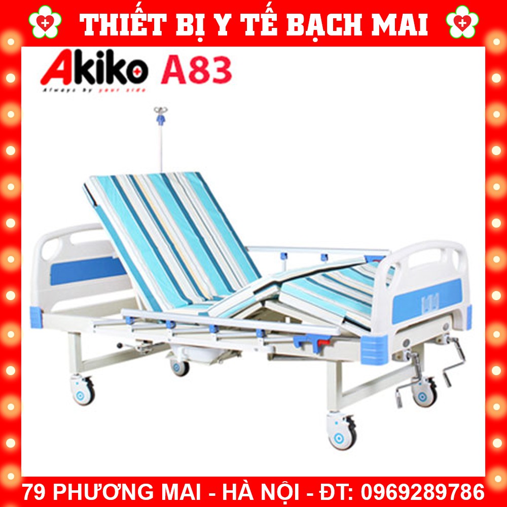 Giường Bệnh Nhân Y Tế 3 Tay Quay Akiko A83 - Đa Năng