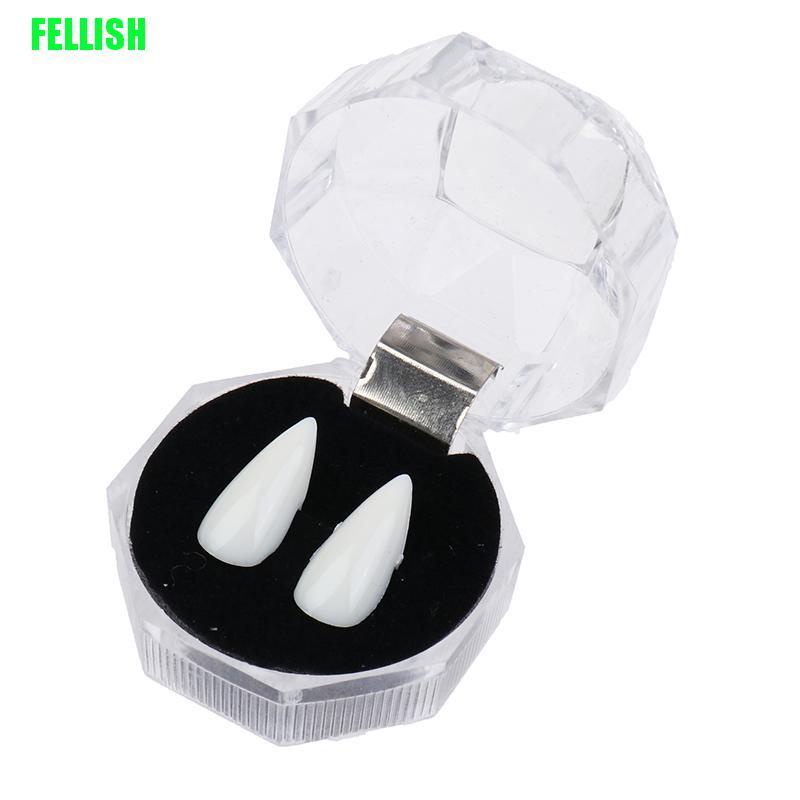 [Hàng mới về] Cặp răng nanh giả hóa trang ma cà rồng kèm keo dán 436v