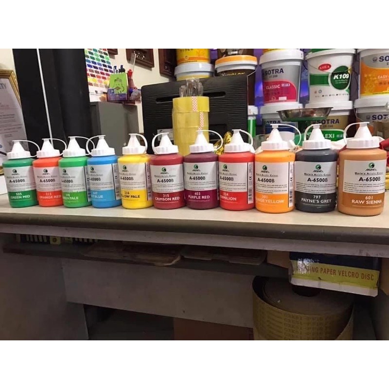 Màu acrylic MARIES bình bóp 500ml