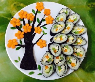 Rong biển cuộn cơm kimbab hàn quốc 100 lá