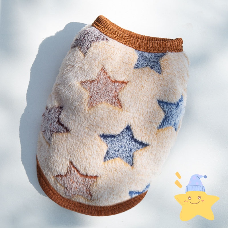 Trang Trí Phim Hoạt Hình Mùa Thu Và Mùa đông Quần áo Vật Nuôi Chất Liệu Vải Nỉ Chó Mèo Quần áo Vest Ấm áp Và Thoải Mái Và Dễ Dàng để Làm Sạch Bốn Kiểu