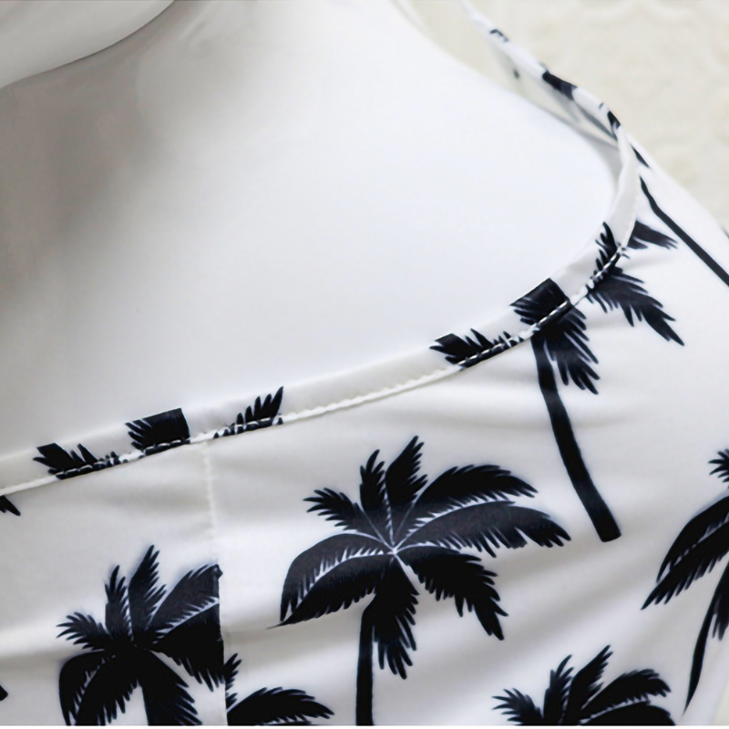 Áo lửng hai dây in họa tiết cây lá gợi cảm dành cho nữ