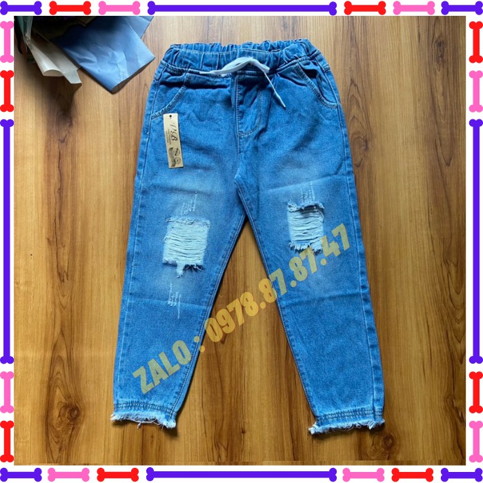 Quần Baggy Jean Nữ Lai Bo Tua M1