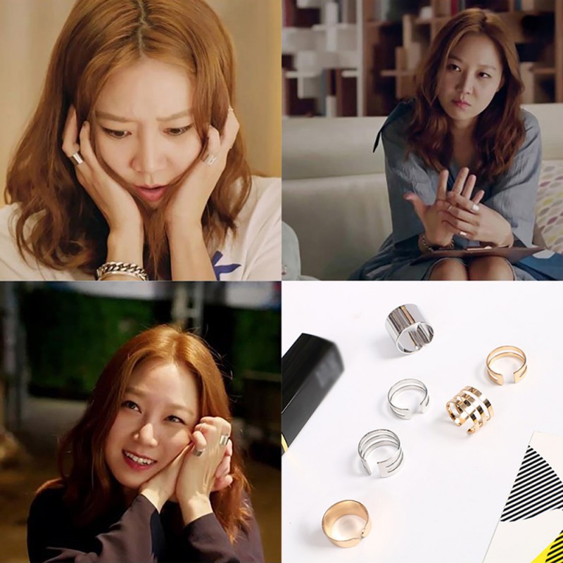 Set 3 Nhẫn Đeo Đốt Ngón Tay Hợp Kim Nhiều Kiểu Dáng