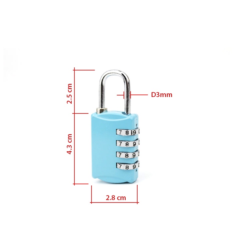 Khóa số vali balo MC4015 loại 4 số có thể thay đổi mã số, làm bằng hợp kim