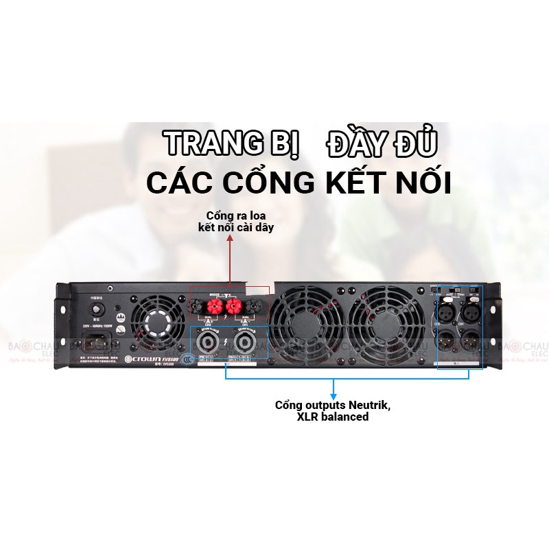 Cục đẩy công suất Crown KVS500 hàng chính hãng
