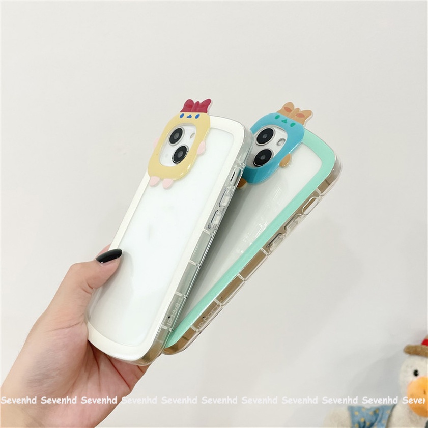 Ốp Điện Thoại TPU Trong Suốt Màu Trơn In Hình Quái Vật Nhỏ Cho iPhone 7 8 Plus SE2020 XR X XS Max