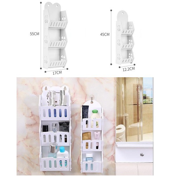 1 Kệ treo tường 3 tầng cho nhà tắm gọn gàng