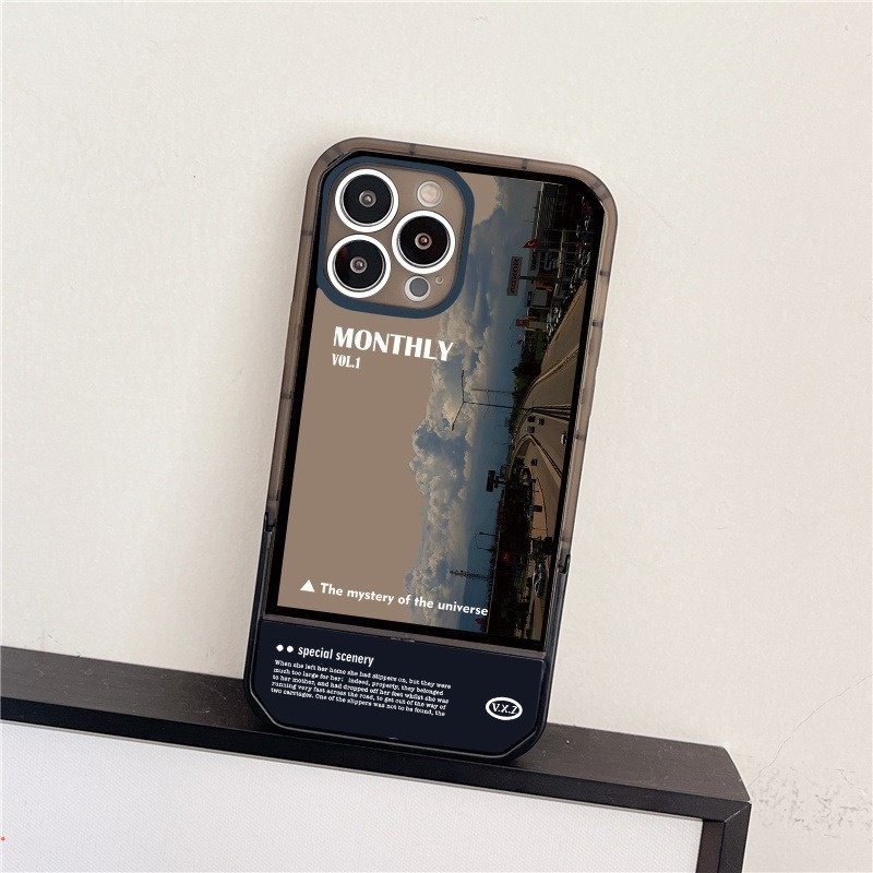 Ốp Điện Thoại TPU Mềm Siêu Mỏng Gắn Giá Đỡ 2 Trong 1 Chống Sốc Cho IPhone 13 Pro Max 12 Pro Max 11 Pro Max Xs Max X Xr 6 6s Plus 7 8 Plus
