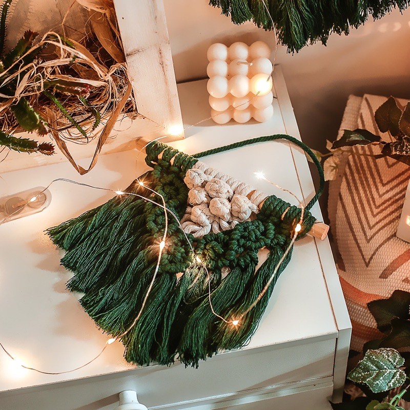 Macrame mini treo tường trang trí nhà cửa nhiều mẫu