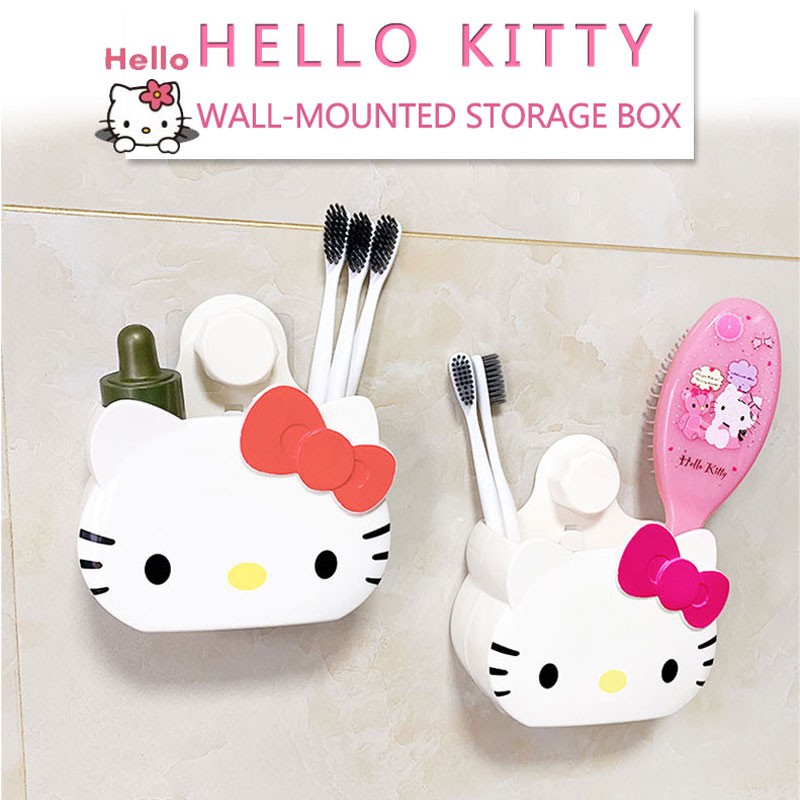 Giá Treo Bàn Chải Đánh Răng Dính Tường Hình Hello Kitty