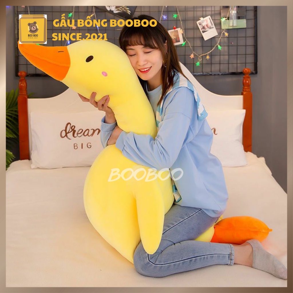 Gối ôm con vịt, gấu bông con vịt trầm cảm khủng lồ, vịt vàng má hồng booboo