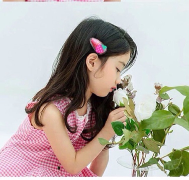[Phụ kiện làm đẹp cho bé] Vỉ 5 Kẹp tóc hoa quả siêu yêu