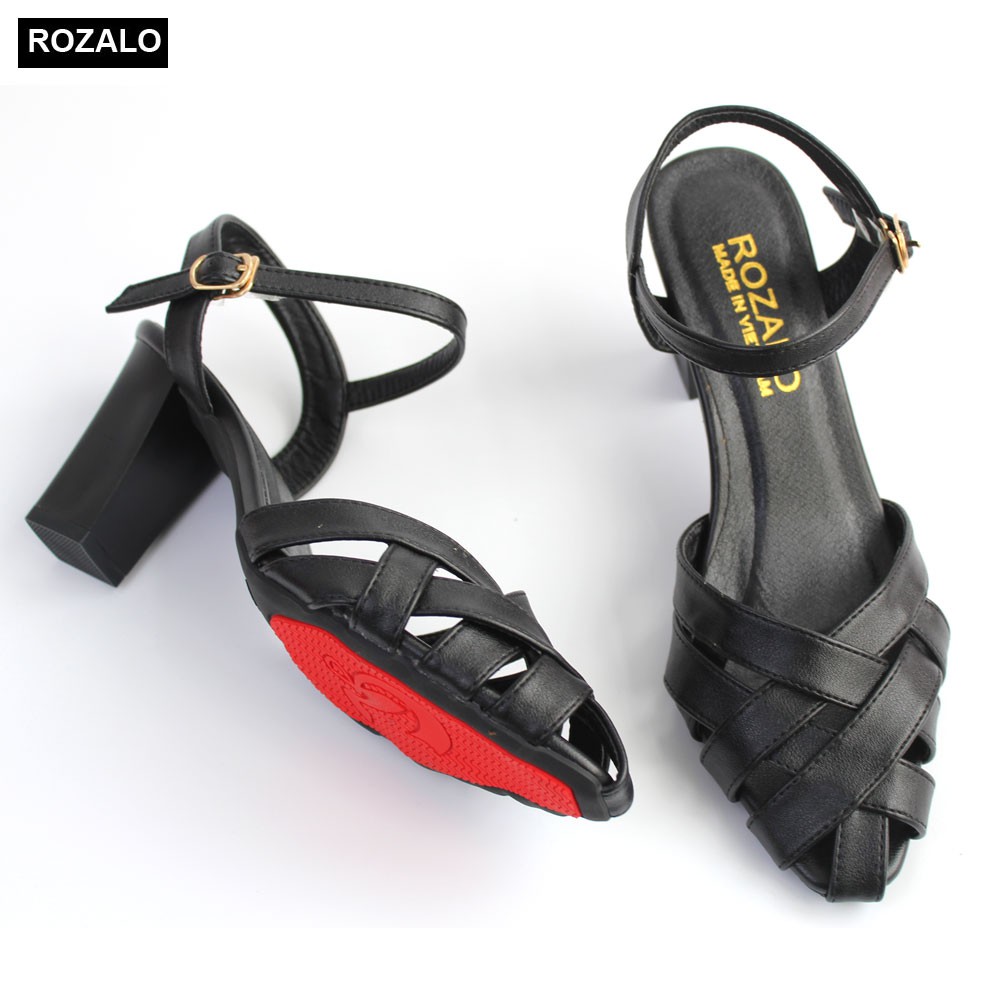 [Mã LTP50 giảm 50000 đơn 150000] Giày Sandal mũi rọ nữ cao 5P Rozalo R4500