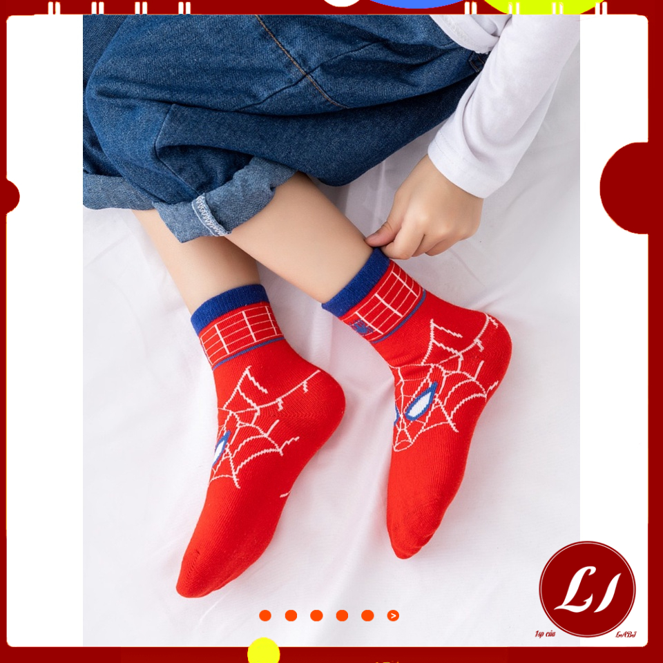 SET TẤT SIÊU NHÂN NHỆN cao cổ mẫu mới nhất cho các bé từ 3 - 8 tuổi