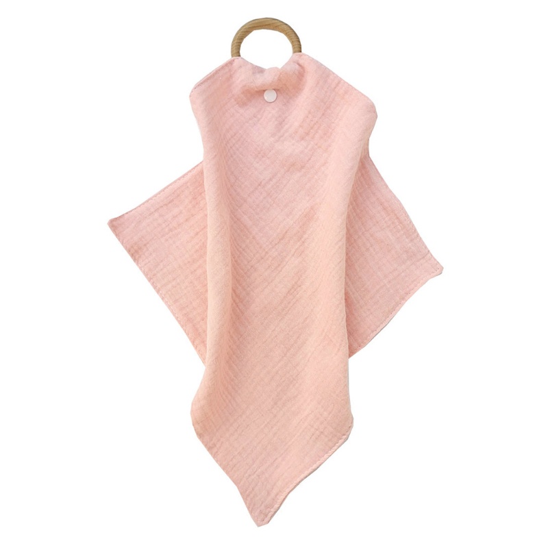 Yếm Ăn Cotton Có Vòng Nhẫn Kiểu Bandana Dành Cho Bé Sơ Sinh