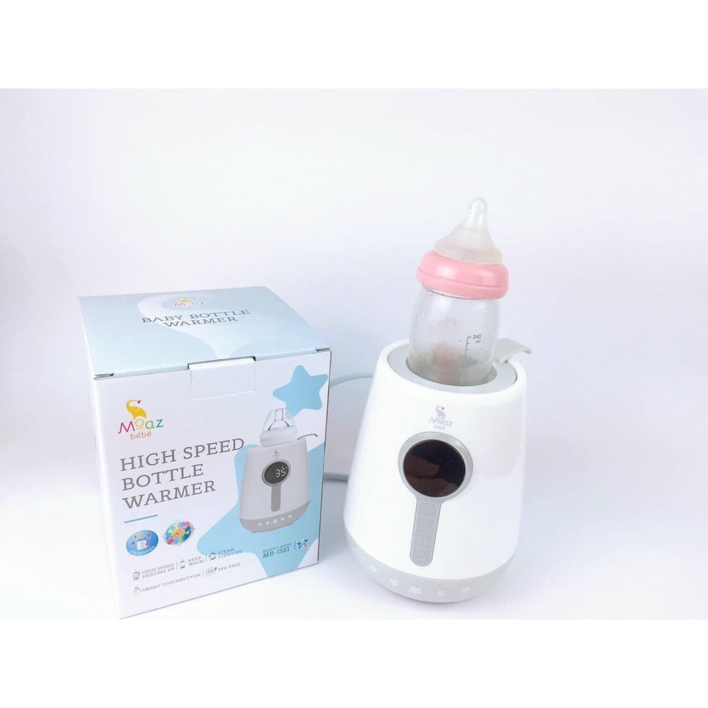 Máy hâm sữa siêu tốc và tiệt trùng bình sữa MOAZ BEBE MB-021 &quot;Máy hâm sữa đa năng cho bé''