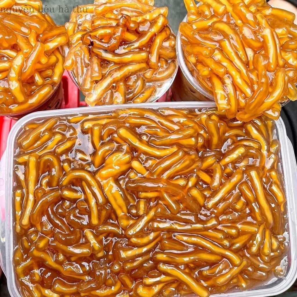 Trân châu sợi Krub.O hương caramel - Topping trà sữa, thơm bùi, dẻo giòn