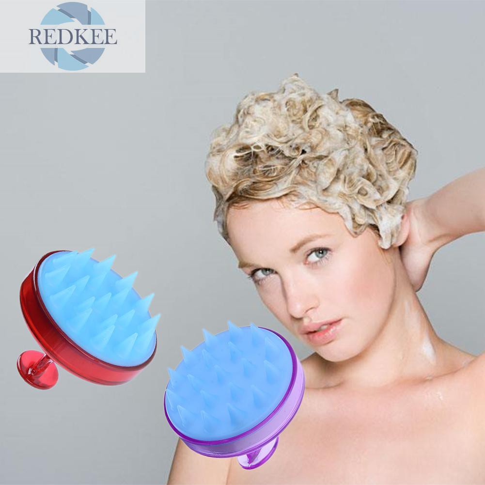 [Hàng mới về] Lược silicon gội massage da đầu tiện dụng