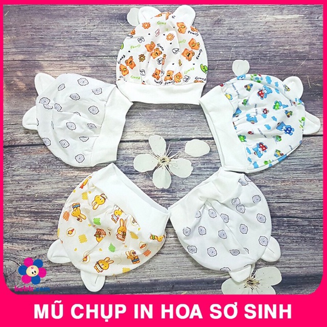 Combo 5 bộ quần áo+5 mũ+5 set bao tay chân loại 1 cho bé